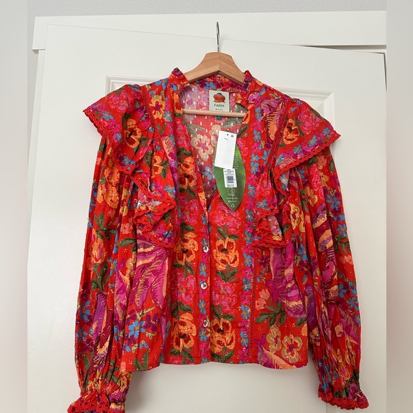 FARM Rio Tops Farm Rio Blouse Poshmark